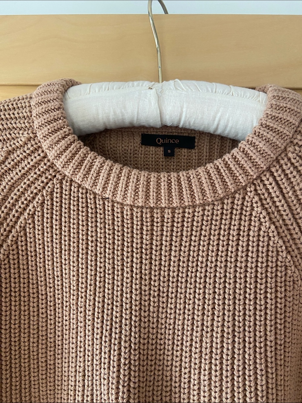 Quince Women's Chunky Crewneck Sweater in Taupe